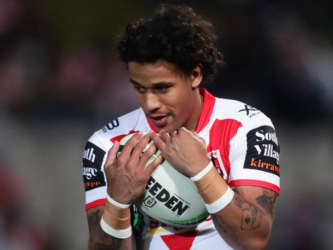 SYDNEY, AUSTRALIA - AUGUST 24: Tristan Sailor of the Dragons warms up during the round 23 NRL match between the St George Illawarra Dragons and the Sydney Roosters at Jubilee Stadium on August 24, 2019 in Sydney, Australia. (Photo by Matt King/Getty Images)