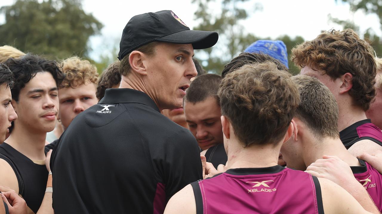 Essendon legend Matthew Lloyd is head coach at Haileybury. Picture: Josie Hayden