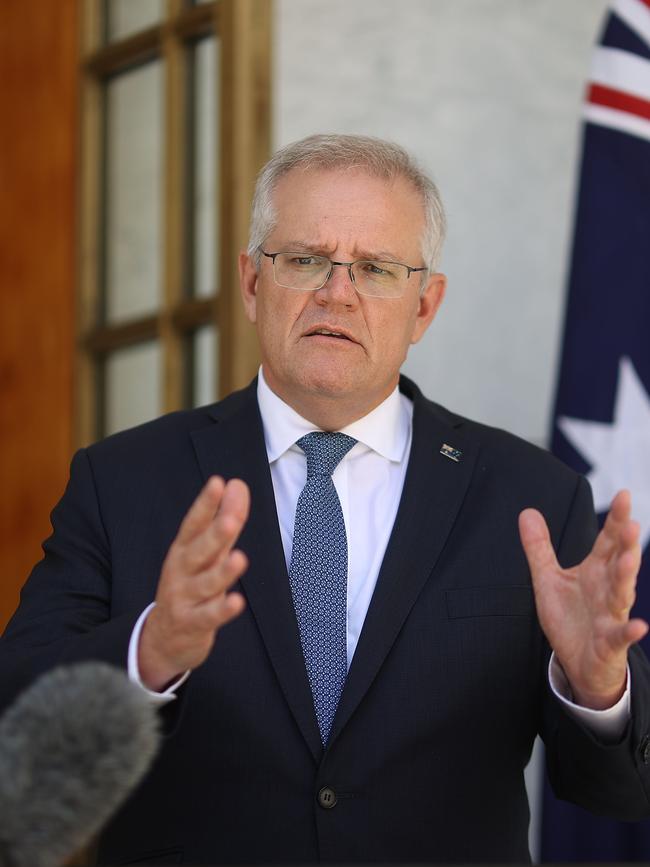 Scott Morrison announced an emergency national cabinet. Picture: NCA NewsWire / Gary Ramage