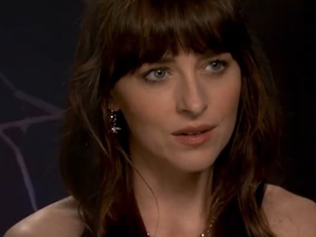 Dakota Johnson didn't seem impressed with the question she was being asked. Picture from TikTok.