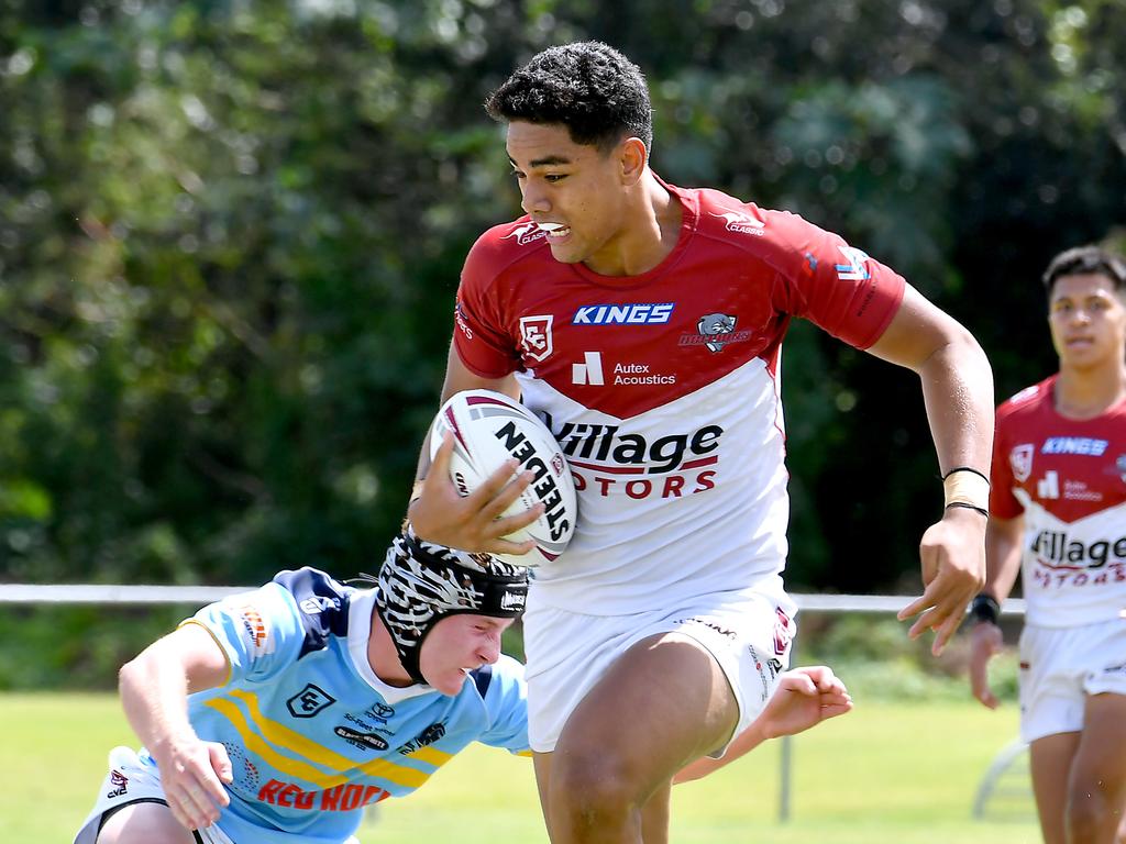 Gold Coast Titans Under-17 captain Joseph Pouniu has suffered a serious neck injury. Picture, John Gass