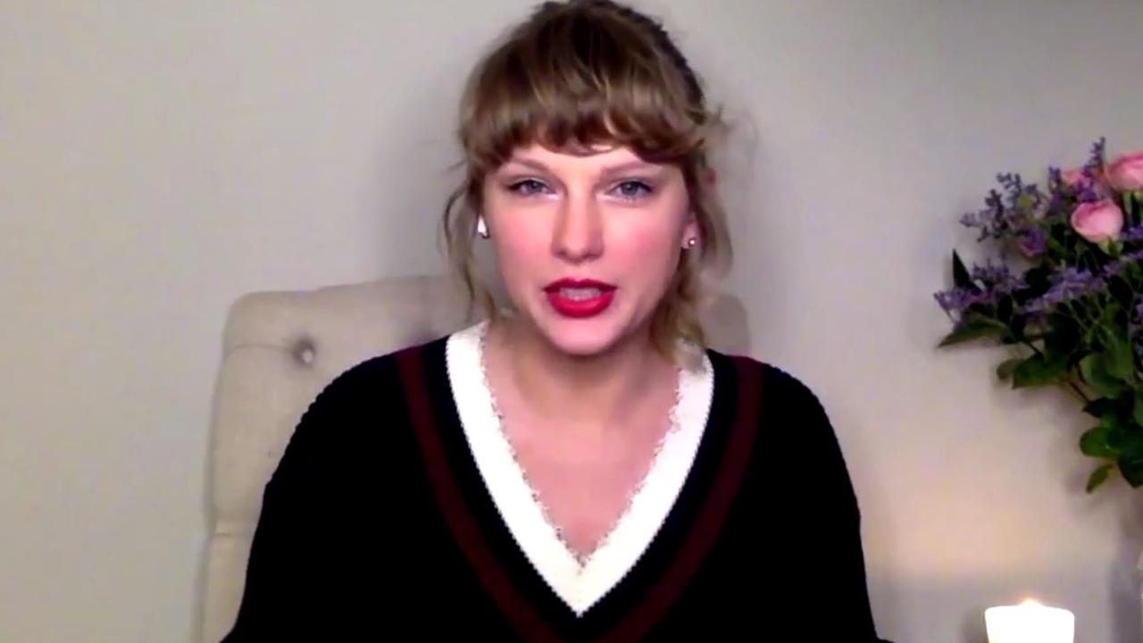 Taylor Swift talks about rumours of a third album on Jimmy Kimmel.