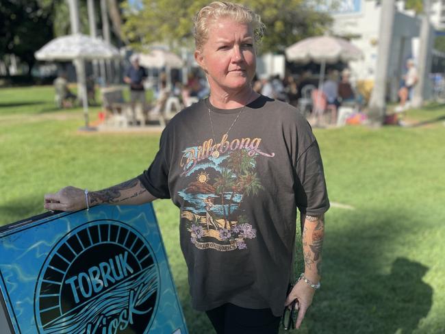 Tobruk Kiosk owner Kelly Behrens said the parking meters would hurt traffic flow, which in turn impacted her small business. Picture: Chris Burns