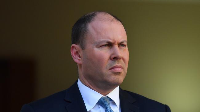 Treasurer Josh Frydenberg in Canberra on Monday. Picture: AAP