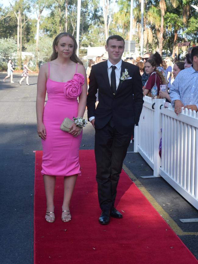 Tyson Cumming and Isabella Costin at the North Rockhampton High School Formal 2023.