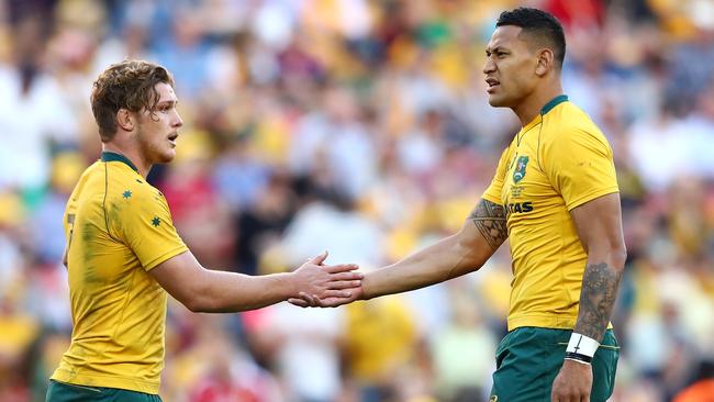 Michael Hooper has defended Israel Folau’s religious rights after his gay slur.