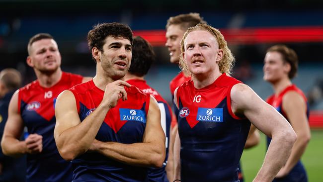 Melbourne will field two million-dollar midfielders against the Lions on Thursday night. Photo: Dylan Burns/AFL Photos via Getty Images