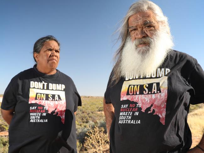 Harry and Linda Dare, who will be attending the hearing in the Federal Court in Adelaide. They are opposed to the proposed nuclear waste dump at Kimba. 2 March 2023. Picture Dean Martin