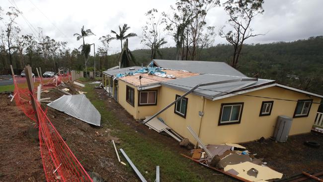 Kriedeman Rd at Guanaba was unrecognisable after storms then floods tore through the area. Homes showing the scars. of the storm.. Picture Glenn Hampson