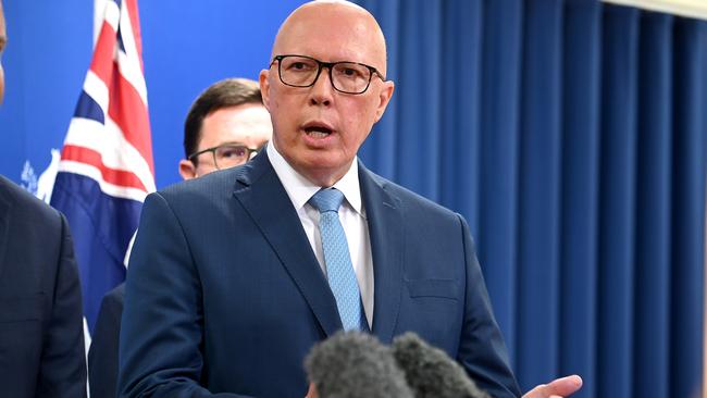 Opposition Leader Peter Dutton. Picture: NewsWire / John Gass