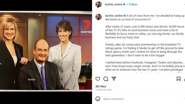 David Koch shared an emotional post to his Instagram.