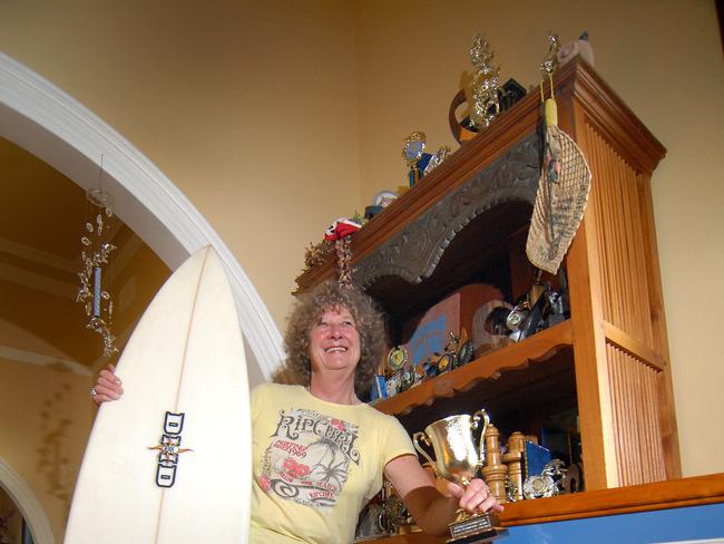 Liz Fanning, mother of champion Gold Coast surfer Mick Fanning, was over the moon on hearing her son had won the world surfing title overnight.