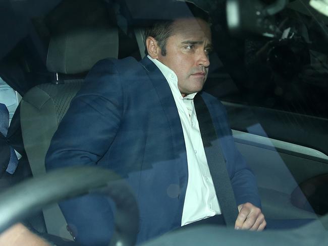 Ben McCormack is driven away from Redfern after being released on bail. Picture: John Fotiadis