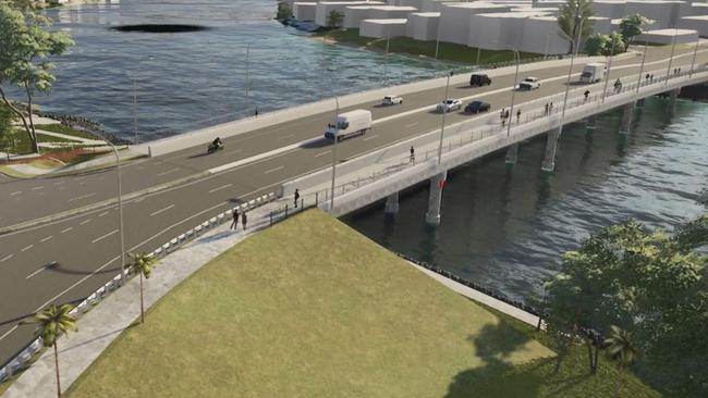 Artist impressions of Isle of Capri bridge. Supplied by Gold Coast City Council