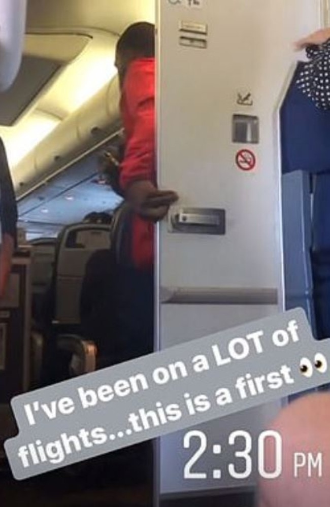 A man emerges from the bathroom. Picture: Instagram