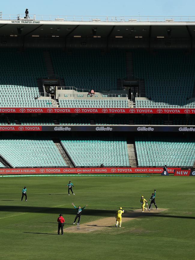 Australia play New Zealand at an empty SCG on Friday. Picture: Brett Costello