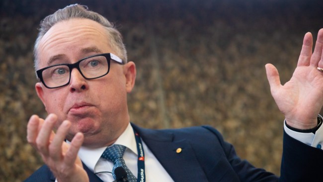 Mr Joyce had faced calls to "front up" and explain what part he may have played in the government's decision, amid heavy criticism of Qantas and its senior management. Picture: Peter Boer/Bloomberg via Getty Images