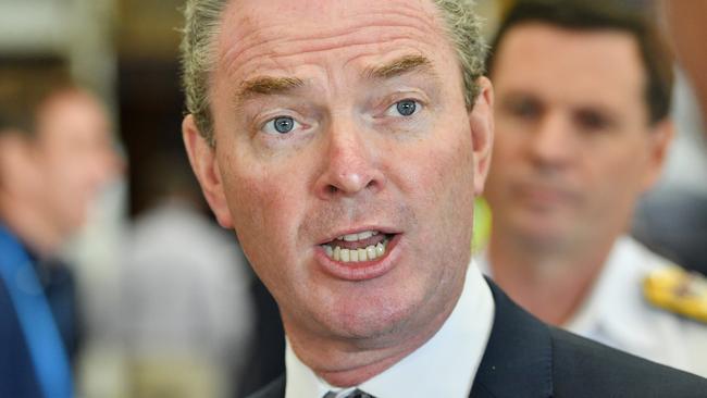 Defence Minister Christopher Pyne says increased infrastructure spending in PNG is not related to China. Picture: AAP