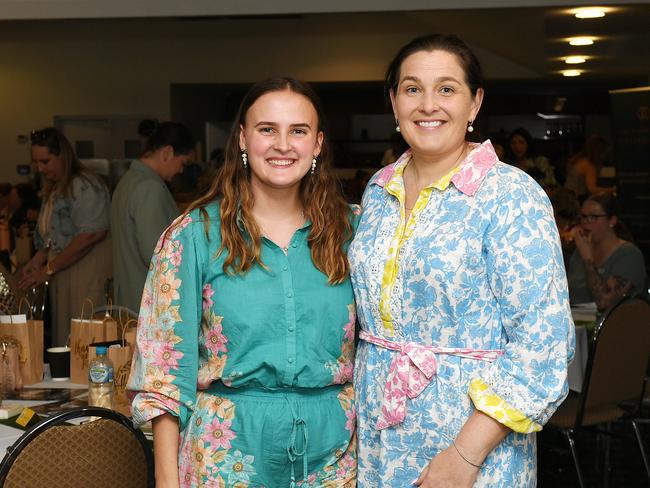 Taylor Grady and Maree O'Shea at the NQ Women's Leadership Forum in Townsville. Picture: Shae Beplate.