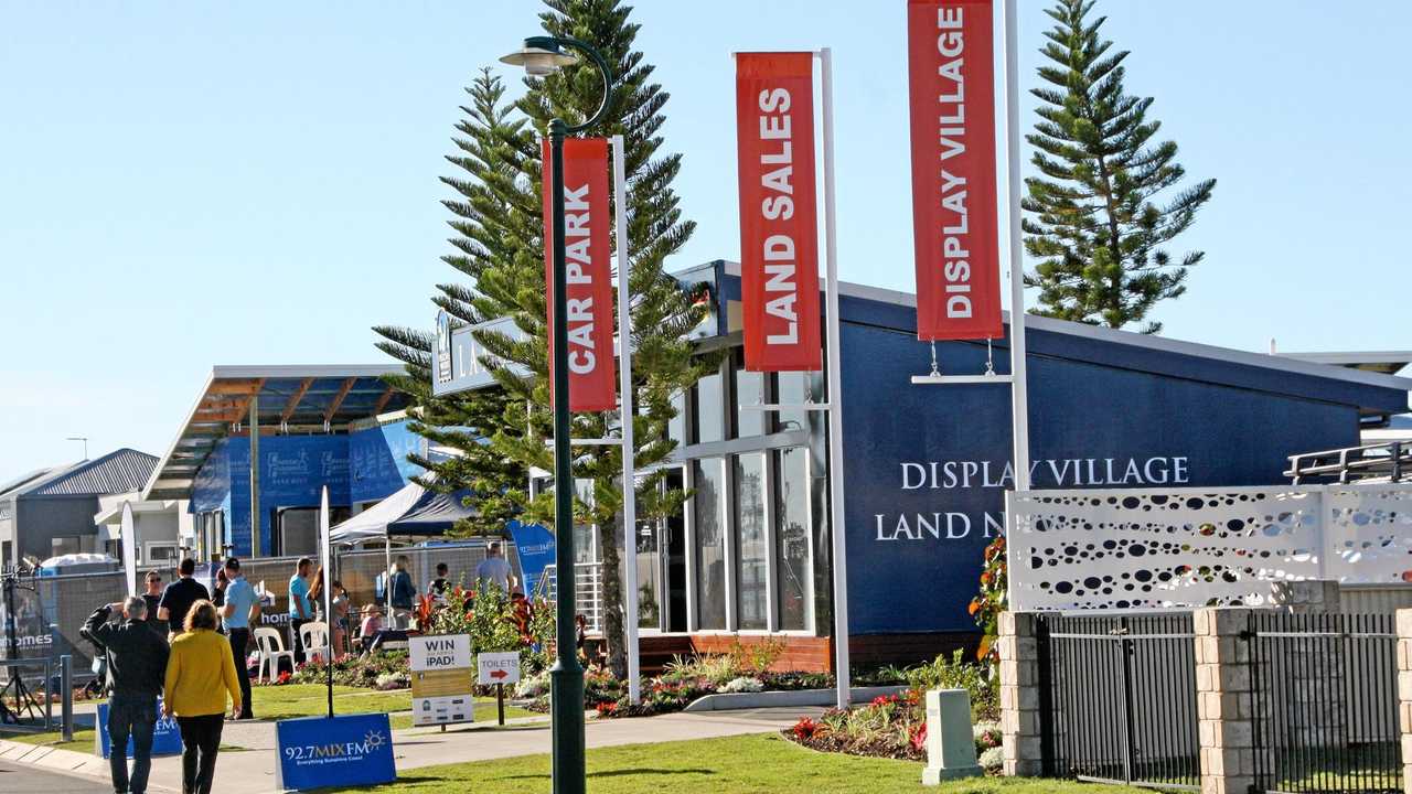 The opening day of the Pelican Waters display village at Sydney Ave. Picture: Erle Levey