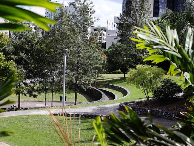 Roma St Parklands is one of a number of large green spaces in the inner city.