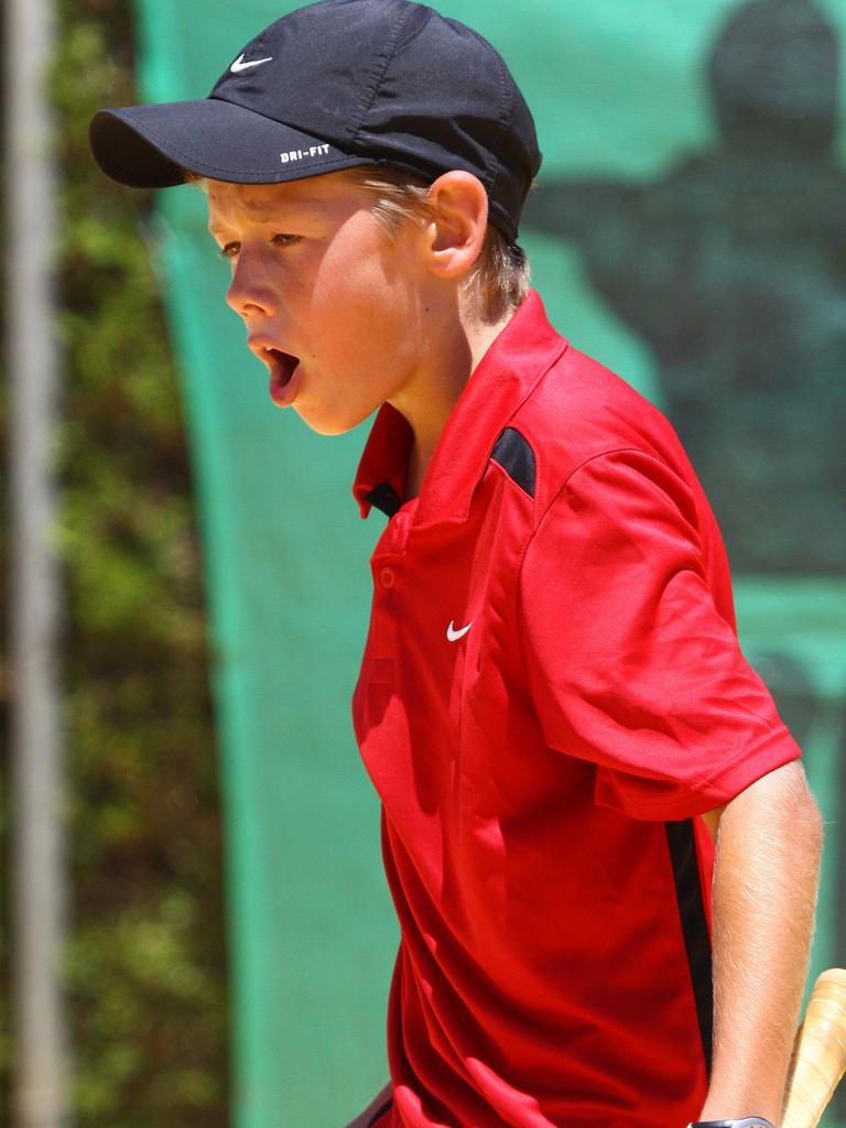 Alex de Minaur's trademark on-court spirit was apparent early. Picture: Supplied