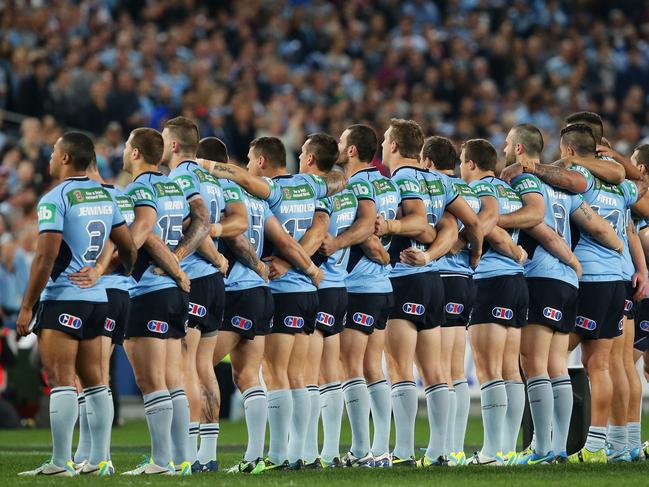 Two NSW players will boycott singing the national anthem on Wednesday night. Picture: Matt King/Getty Images