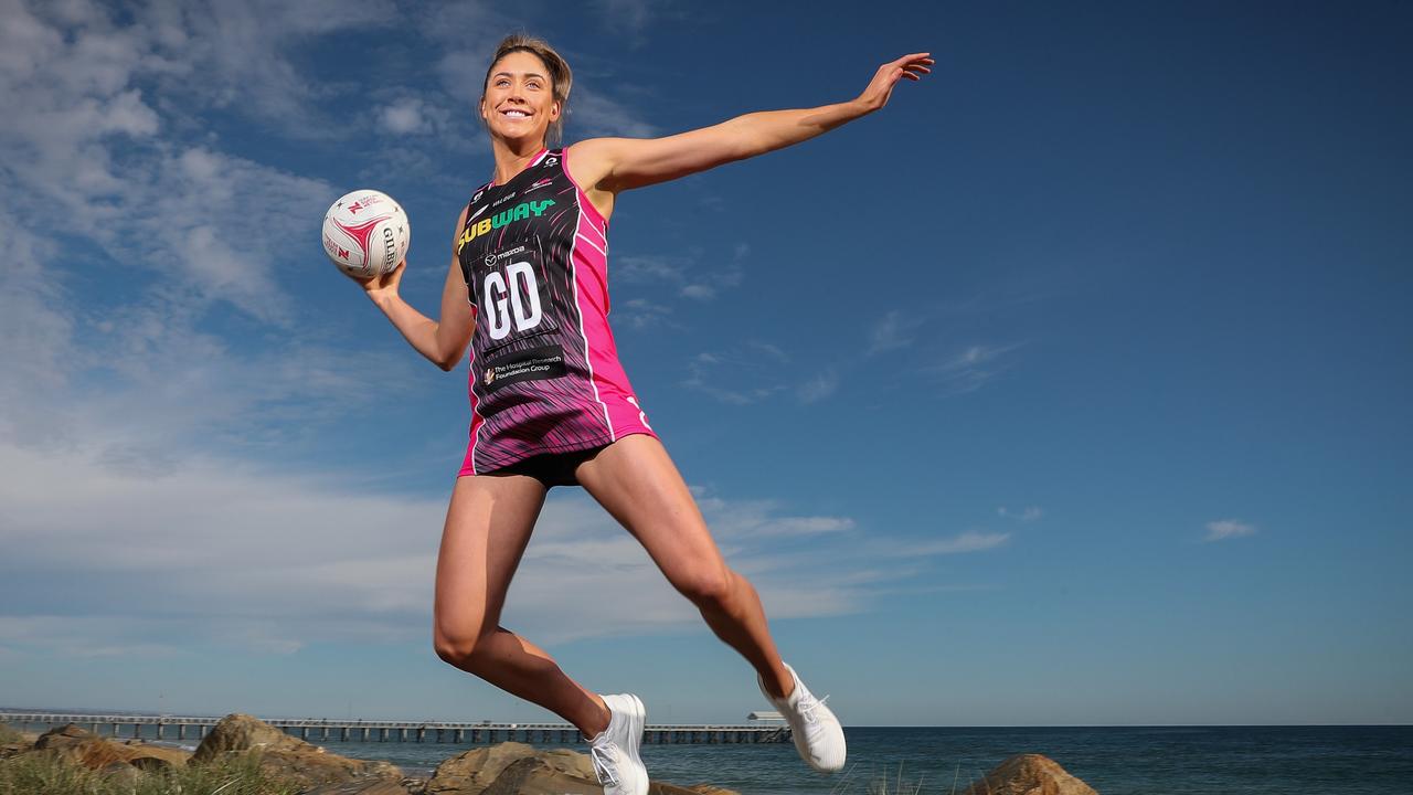 Thunderbirds Matilda Garrett is fighting fit for the Magpies clash after her sound bout of Covid-19. Picture Sarah Reed / NetballSA