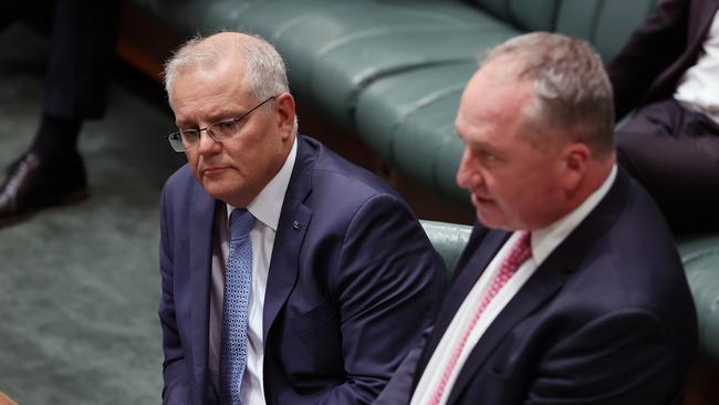 Scott Morrison has denied the allegations and described it as ‘bitter and malicious’. His deputy, Barnaby Joyce, has called into question the airing of the claims. Photo: NCA NewsWire/Gary Ramage