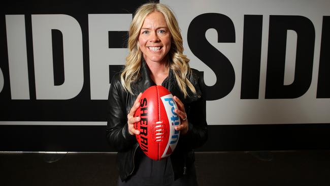 Kate Sheahan reveals she struggled fitting in at Collingwood until talking openly and honestly with teammate Mo Hope. Picture: Mark Stewart