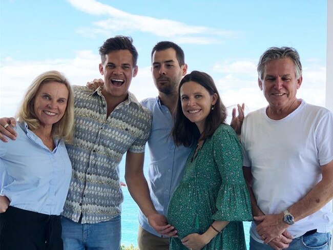 Jimmy Nicholson and family for his sister Tahnee's baby shower. Picture: Supplied