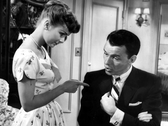 Debbie Reynolds with Frank Sinatra in 1955 film 