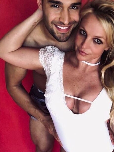 Britney Spears with boyfriend Sam Asghari. Picture: Instagram