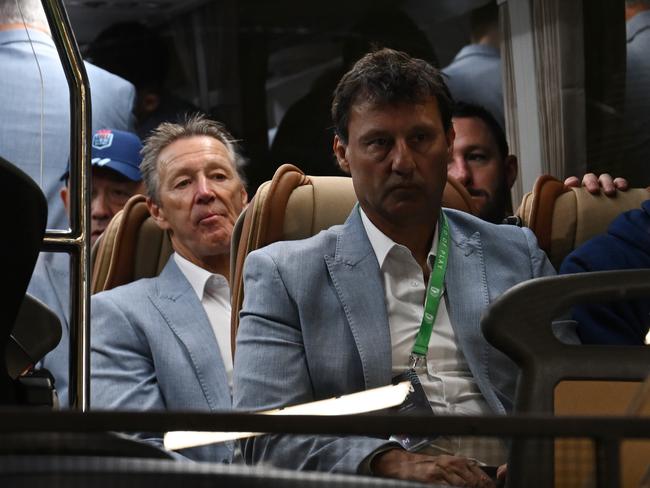 NSW coach Laurie Daley and Craig Bellamy. Picture: NRL Images/Grant Trouville