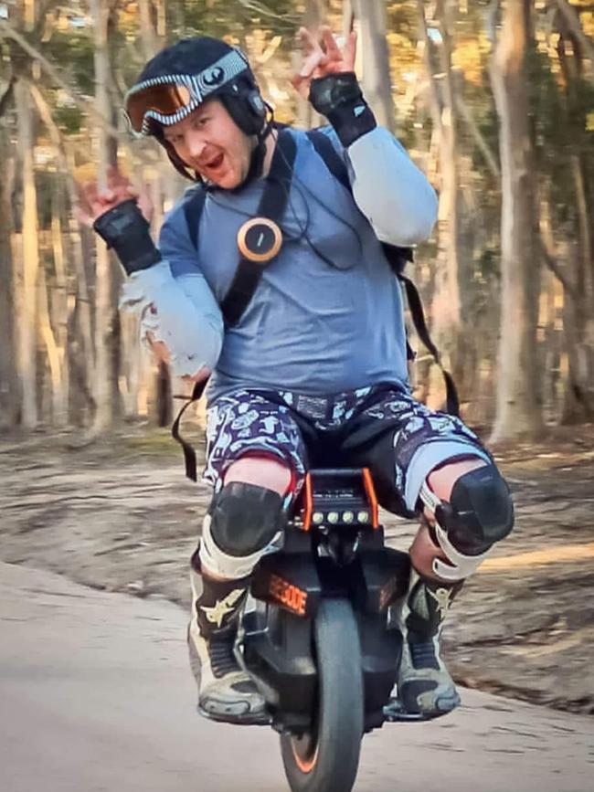 James Barella was riding the electric unicycle in Bellfield on Monday about 5pm when he lost control of the vehicle and died. Picture: Supplied.