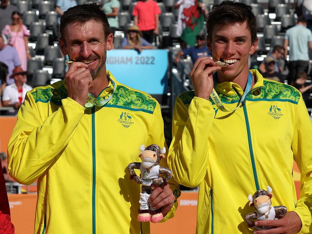 Chris McHugh and Paul Burnett won gold for Australia at Birmingham. Picture: Getty Images