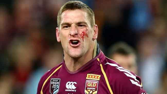 Brent Tate bled for QLD. Photo by Mark Kolbe/Getty Images