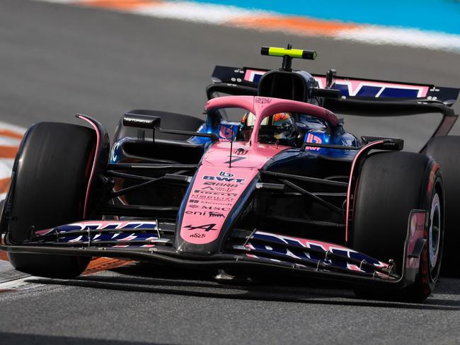 Alpine's French driver Jack Doohan races during the qualifying session for the 2025 Miami Formula One Grand Prix at Miami International Autodrome in Miami Gardens, Florida, on May 3, 2025. (Photo by CHARLY TRIBALLEAU / AFP)