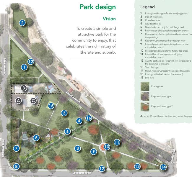 The final design for the new Ascot park. Source: Brisbane City Council.