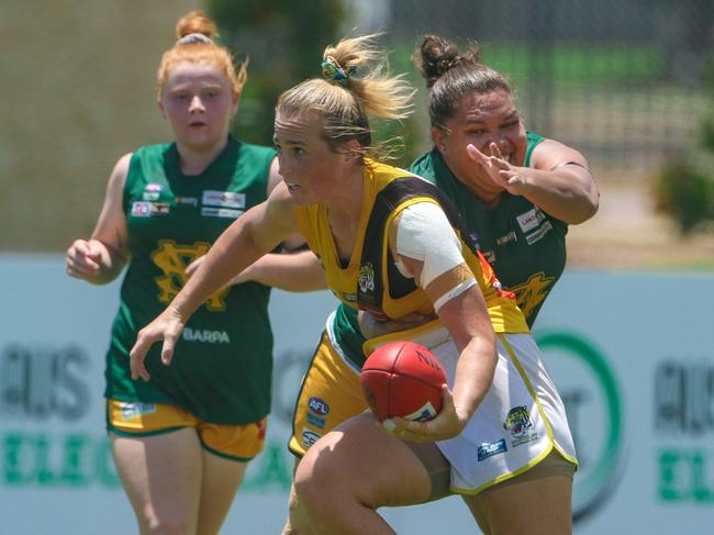 Mickayla Ward notched five goals against the women of St Mary’s. Stadium. Picture: Glenn Campbell