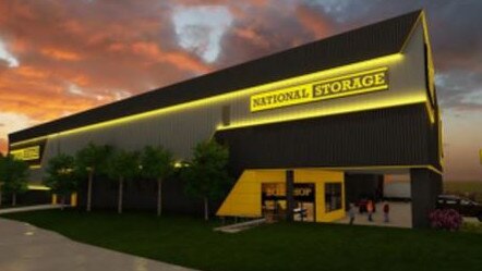 Artist impressions for the proposed National Storage warehouse in Wynnum.