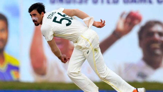 Mitchell Starc was the victim of the Australians having no remaining reviews. Picture: AFP