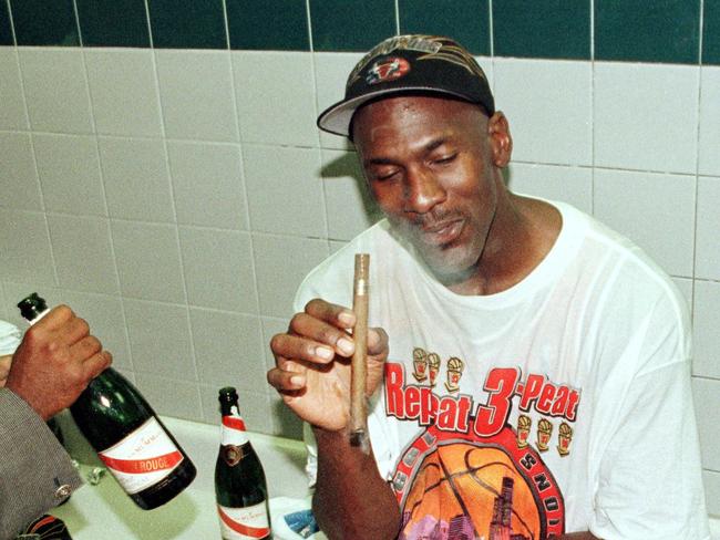 The cigar went down well after the repeat three-peat.