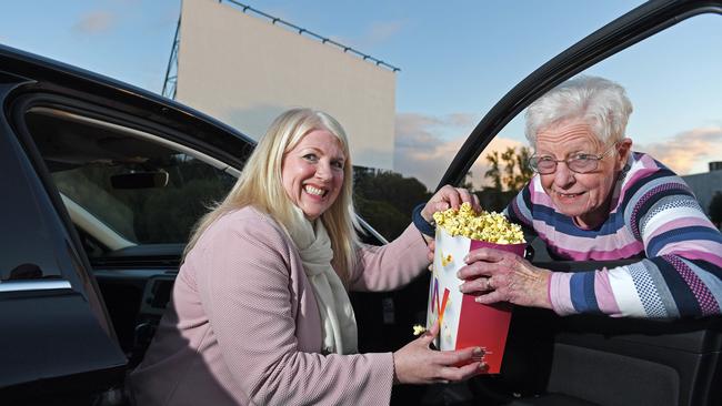 Mainline Drive-Inn owners Michelle Wallis and Lorna Wallis are happy it's finally reopening. Picture: Tom Huntley