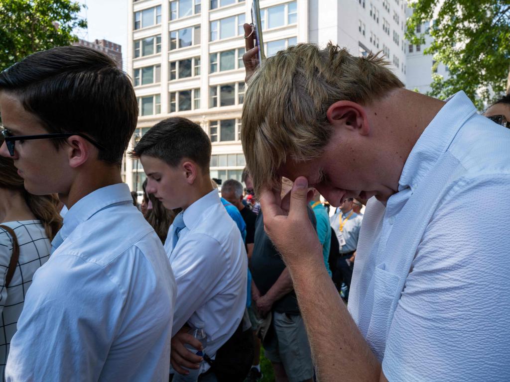 Trump supporters held a prayer vigil in Milwaukee, Wisconsin. Picture: Getty