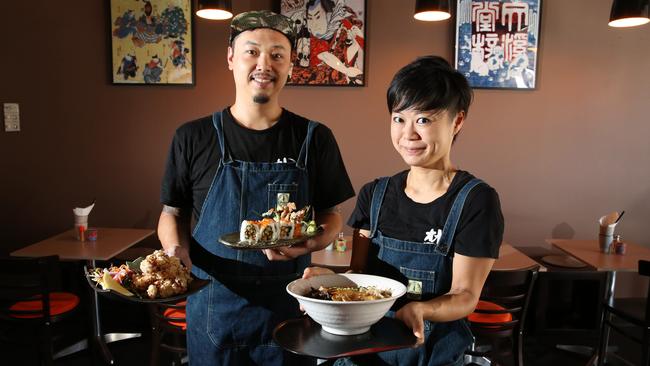 Takumi and Miki Marui at Bon Japanese. Picture: Rob Pozo