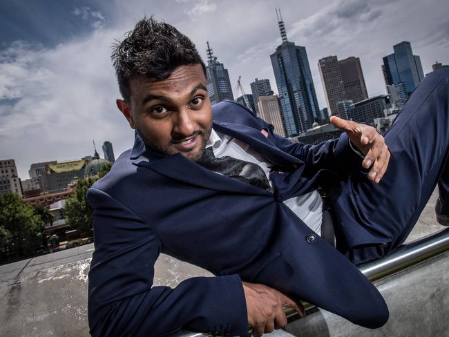 Nazeem Hussain mines tales of being a new dad in his latest show, Basic Idiot. Picture: Jake Nowakowski