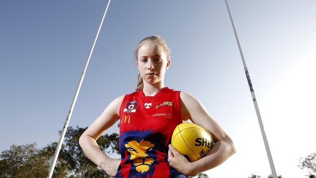 Hannah Milner from the Kedron Lions is disappointed there will be no elite division for girls next year. Picture: AAP/Josh Woning