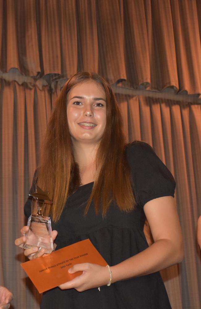 Karla Grobler was named junior female athlete of the year at the Magpie of the Year awards night on October 29, 2021. Picture: Matthew Forrest