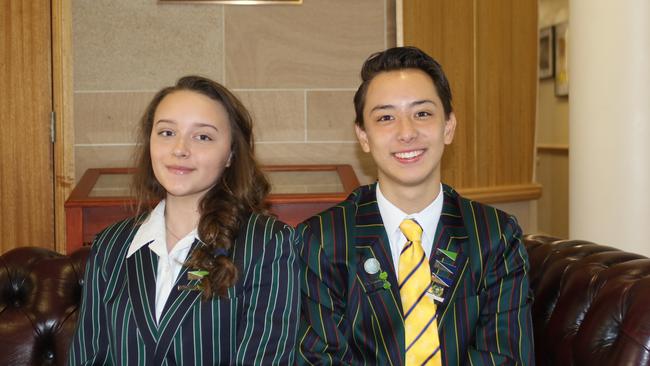 Somerset College students Piper Nairn and Sebastian Angliss-Li.